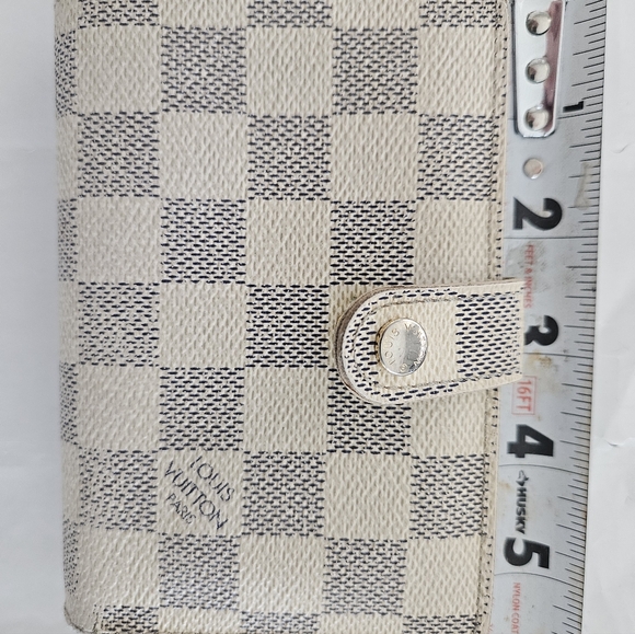 Louis Vuitton Damier Azur Snap Wallet Kisslock Canvas Authentic - Picture 6 of 10